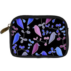 Flowers And Birds - Blue And Purple Digital Camera Cases