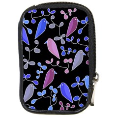 Flowers And Birds - Blue And Purple Compact Camera Cases