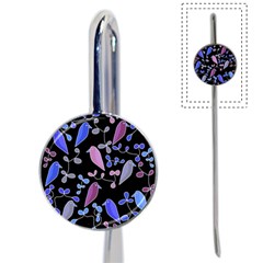 Flowers And Birds - Blue And Purple Book Mark