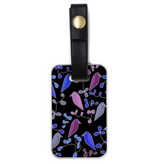 Flowers And Birds - Blue And Purple Luggage Tags (one Side) 