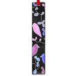 Flowers and birds - blue and purple Large Book Marks Front