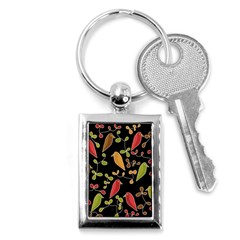 Flowers And Birds  Key Chains (rectangle) 