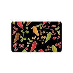 Flowers And Birds  Magnet (name Card)