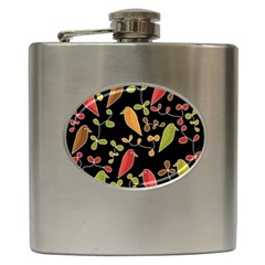 Flowers And Birds  Hip Flask (6 Oz)