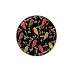 Flowers and birds  Hat Clip Ball Marker Front