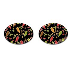 Flowers And Birds  Cufflinks (oval)