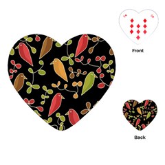 Flowers And Birds  Playing Cards (heart) 