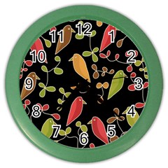 Flowers And Birds  Color Wall Clocks