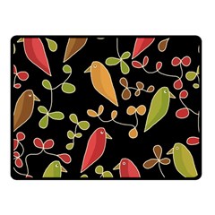 Flowers And Birds  Fleece Blanket (small)