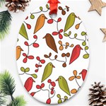 Birds and flowers 3 Ornament (Oval)  Front