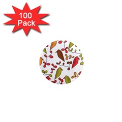 Birds And Flowers 3 1  Mini Magnets (100 Pack) 