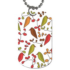 Birds And Flowers 3 Dog Tag (one Side)