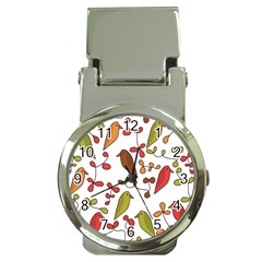 Birds And Flowers 3 Money Clip Watches