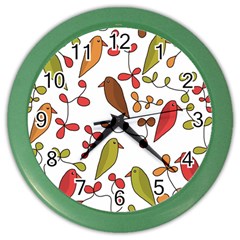 Birds And Flowers 3 Color Wall Clocks