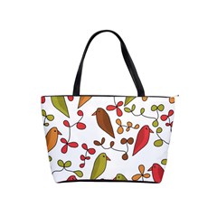 Birds And Flowers 3 Shoulder Handbags