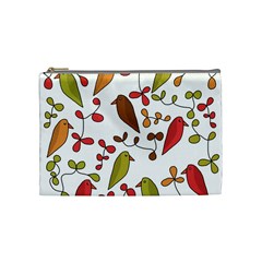 Birds And Flowers 3 Cosmetic Bag (medium) 