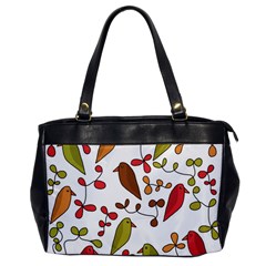 Birds And Flowers 3 Office Handbags by Valentinaart