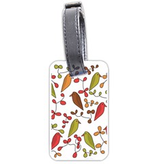 Birds And Flowers 3 Luggage Tags (one Side) 