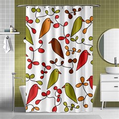 Birds And Flowers 3 Shower Curtain 48  X 72  (small)  by Valentinaart