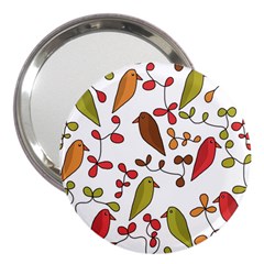 Birds And Flowers 3 3  Handbag Mirrors