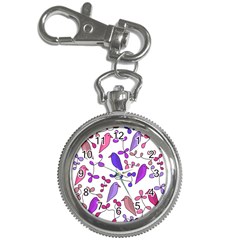 Flowers And Birds Pink Key Chain Watches by Valentinaart