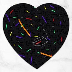 Colorful Beauty Jigsaw Puzzle (heart) by Moma