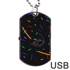 Colorful Beauty Dog Tag Usb Flash (one Side)