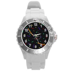 Colorful Beauty Round Plastic Sport Watch (l) by Moma