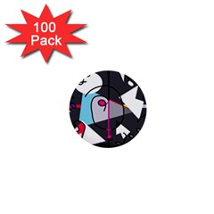 Abstract Bird 1  Mini Buttons (100 Pack) 