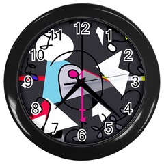 Abstract Bird Wall Clocks (black) by Moma