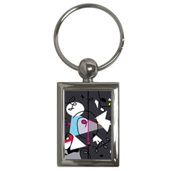 Abstract Bird Key Chains (rectangle)  by Moma