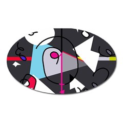 Abstract Bird Oval Magnet