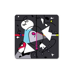 Abstract Bird Square Magnet