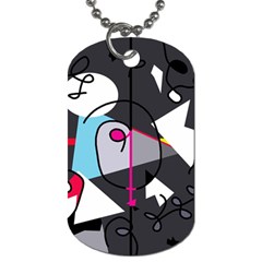 Abstract Bird Dog Tag (two Sides)