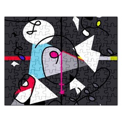 Abstract Bird Rectangular Jigsaw Puzzl by Moma