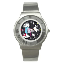 Abstract Bird Stainless Steel Watch by Moma