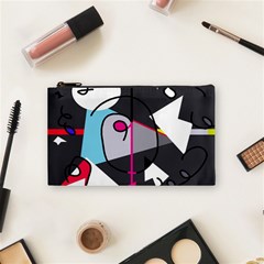 Abstract Bird Cosmetic Bag (small) 