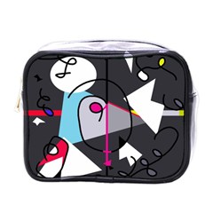 Abstract Bird Mini Toiletries Bags