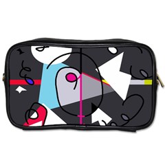 Abstract Bird Toiletries Bags 2-side