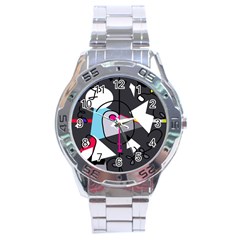 Abstract Bird Stainless Steel Analogue Watch by Moma