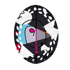 Abstract Bird Ornament (oval Filigree) 