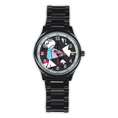 Abstract Bird Stainless Steel Round Watch by Moma