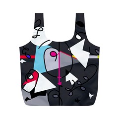 Abstract Bird Full Print Recycle Bags (m) 