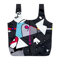 Abstract Bird Full Print Recycle Bags (l) 