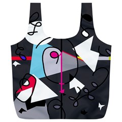 Abstract Bird Full Print Recycle Bags (l) 