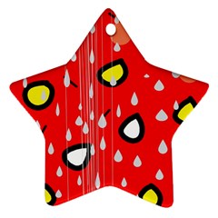 Rainy Day - Red Ornament (star) 