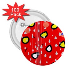 Rainy Day - Red 2 25  Buttons (100 Pack) 