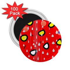 Rainy Day - Red 2 25  Magnets (100 Pack)  by Moma