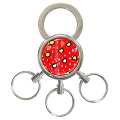 Rainy Day - Red 3-ring Key Chains