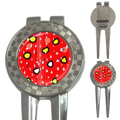 Rainy Day - Red 3-in-1 Golf Divots by Moma